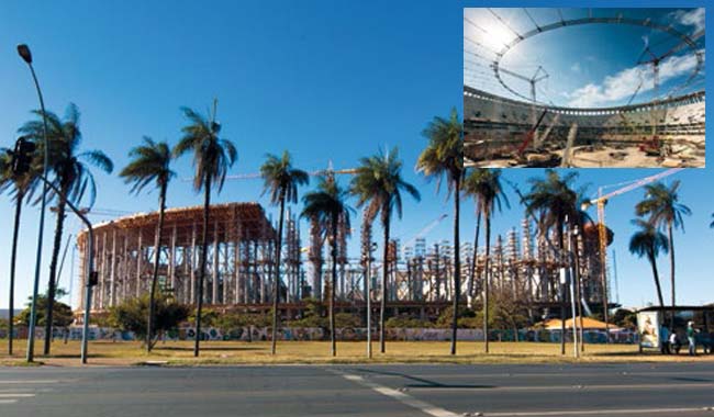 CÓMO FUE LA CONSTRUCCIÓN DEL ESTADIO NACIONAL DE BRASILIA
